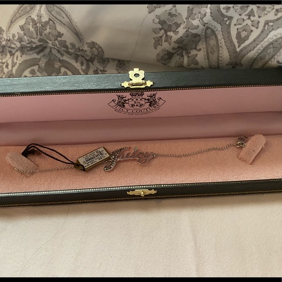 Juicy Couture Pave Script Silver Bracelet - Picture 2 of 3